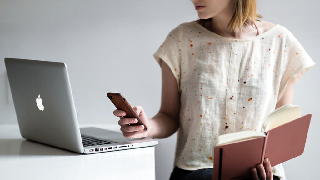 Woman Multitasking