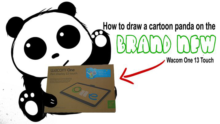 How to draw a cartoon panda on the new Wacom One 13 with Collin Chan