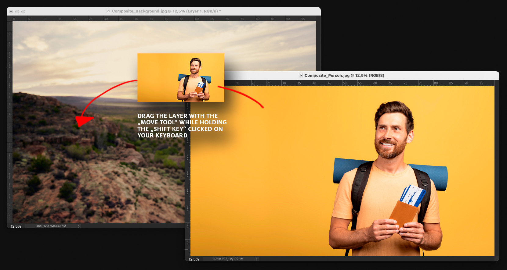 Step 2: Placing Your Subject on the New Background