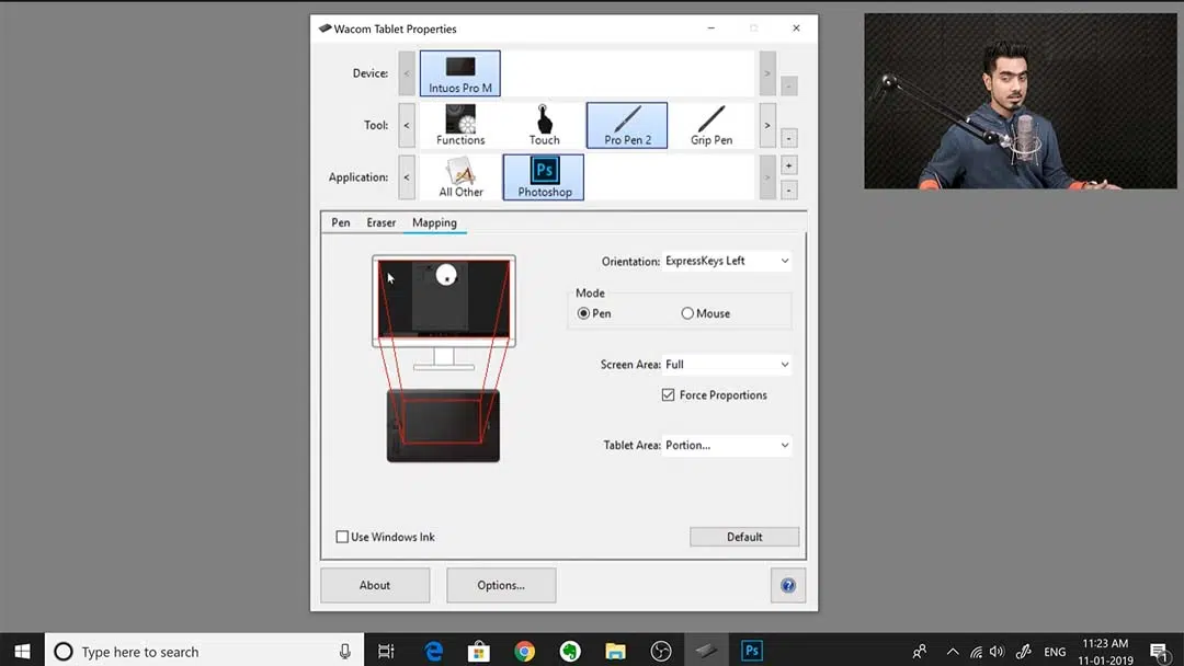 configuración de la pen tablet 4