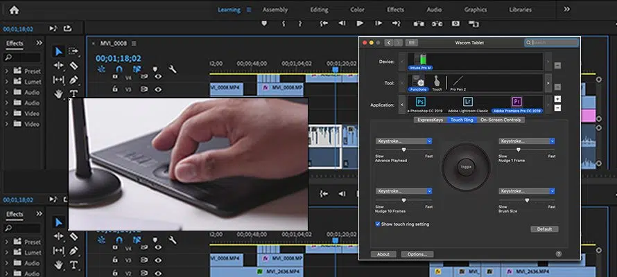 Wacom et Adobe Premier