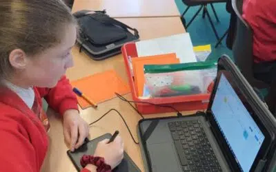 Enhancing digital lessons on Chromebooks with One by Wacom pen tablets