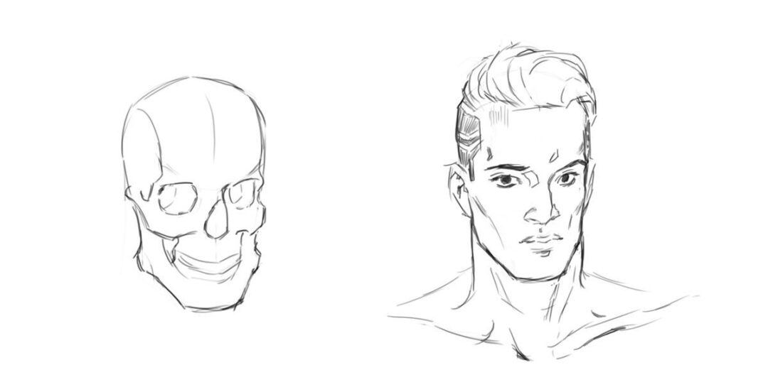 Draw a scull and unique character designs
