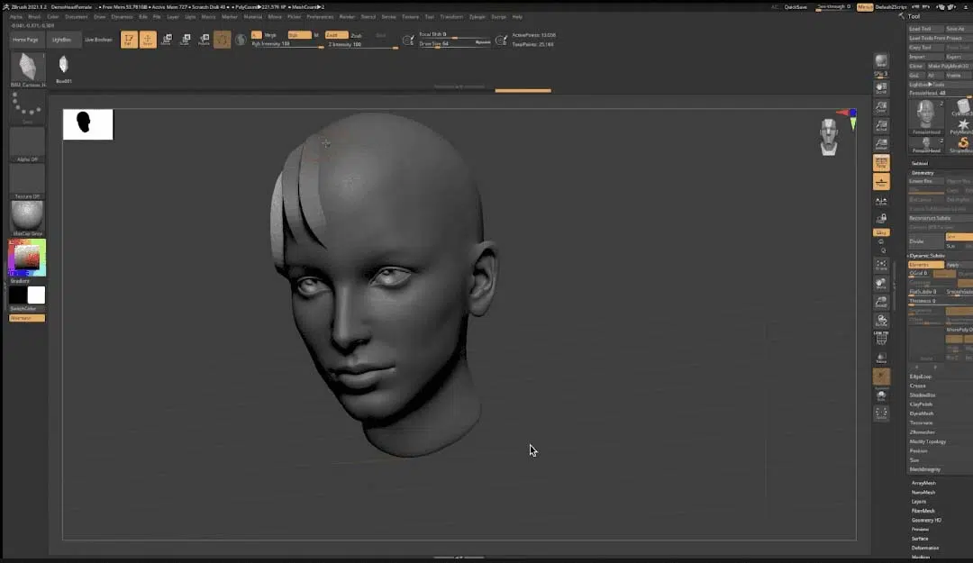 Haz una captura de pantalla de Zbrush