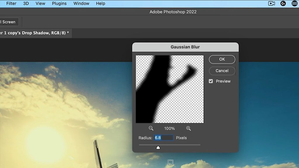 Gaussian Blur in photoshop