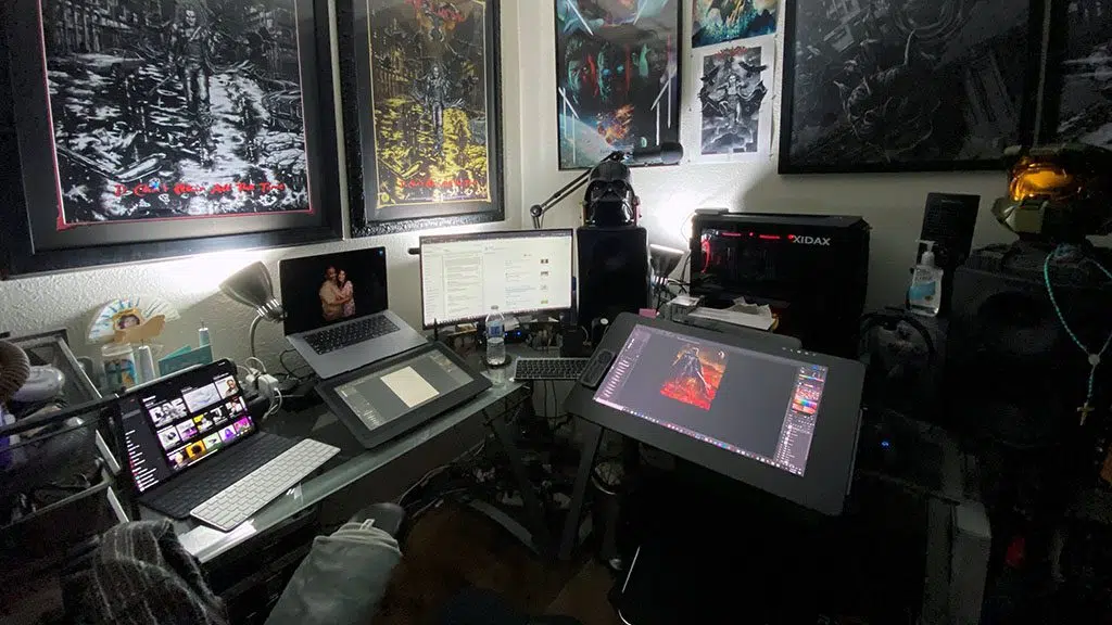 Estudio de Tony Washington con Wacom Cintiq Pro