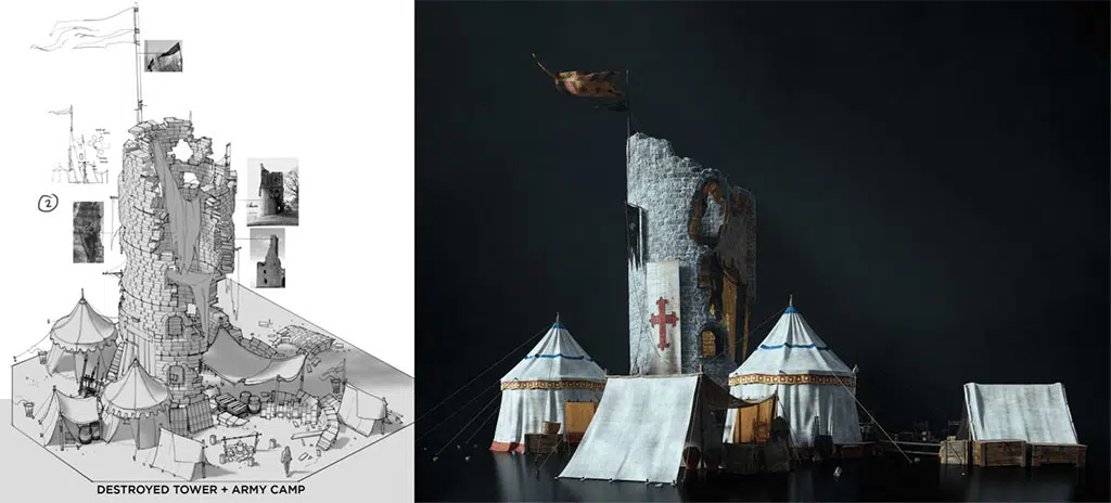 Siège médiéval 3D Actifs KitBash3D Castle Camp