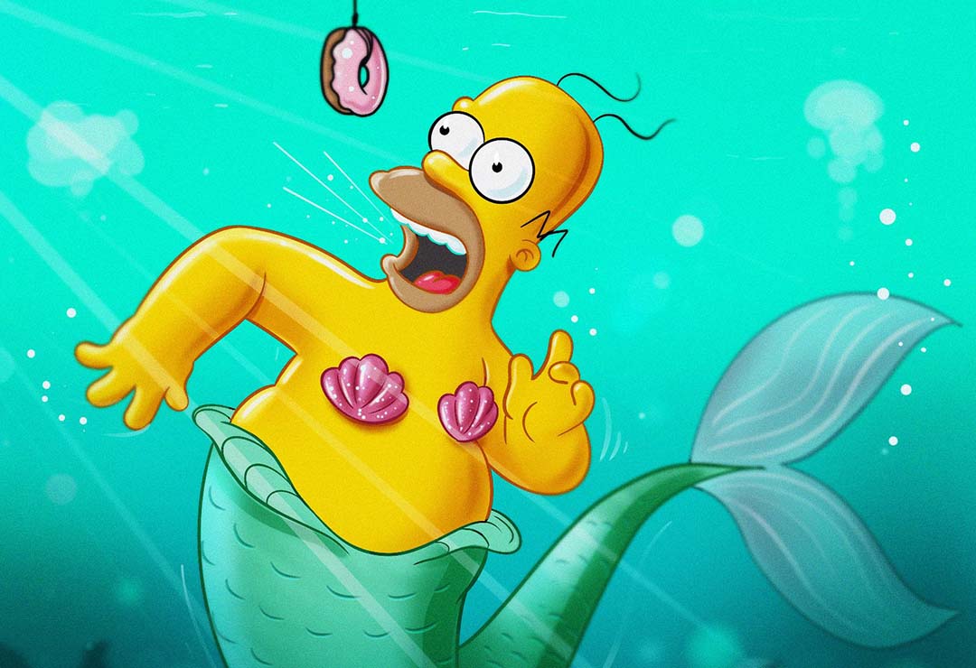 Mermaid Homer by Mike Atniel