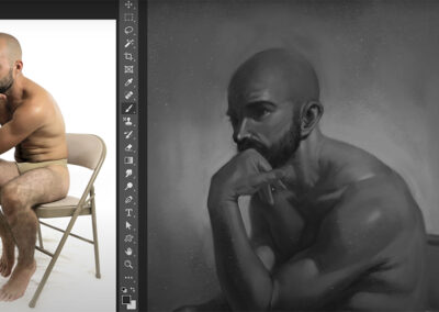 How to digitally paint in grayscale 