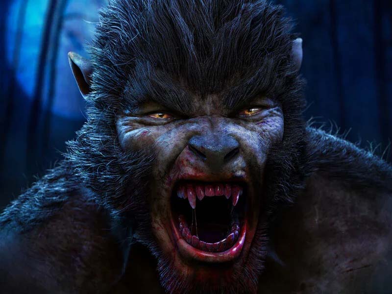 Werewolf 3D character model by J Hill, one of his personal projects. 