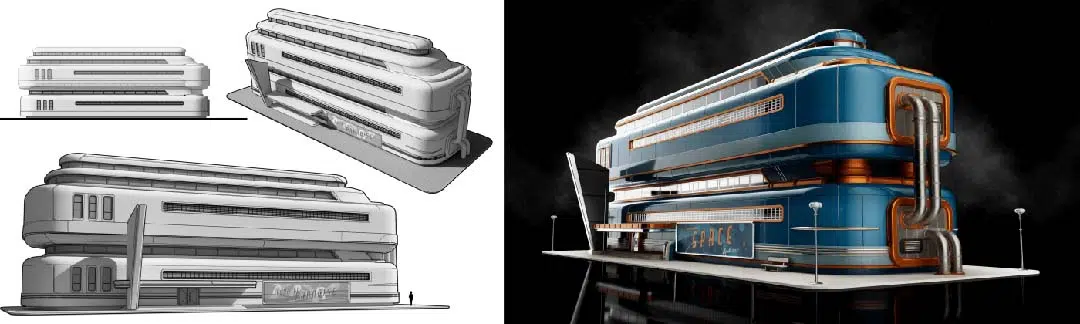 Agência de viagens AtomPunk KitBash3D