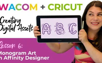 Como criar arte de letras de monograma com a Wacom para o Cricut Design Space