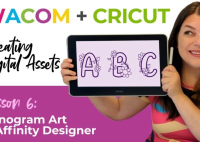 How to create monogram letter art with Wacom for Cricut Design Space