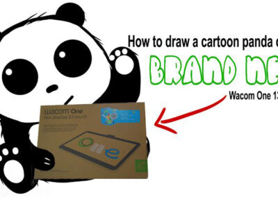 How to draw a cartoon panda on the new Wacom One 13