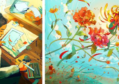 Fleeting Summer: an illustration process video with Taylor Yingshi