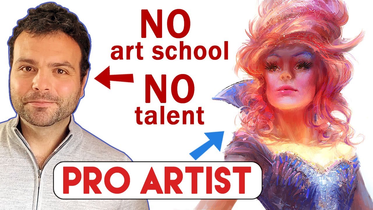 Video Thumbnail: I became a PRO ARTIST with NO art school and NO talent