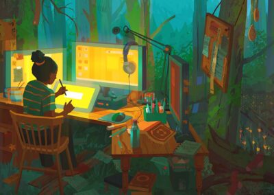 Creating a Magical Midnight Forest with the Wacom One 13 Touch: Taylor Yingshi’s Digital Art Journey