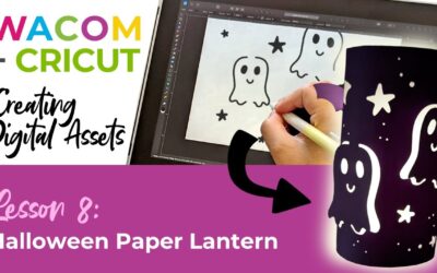How to make a Halloween paper lantern with pop-out shapes, using Wacom One and Affinity Designer 