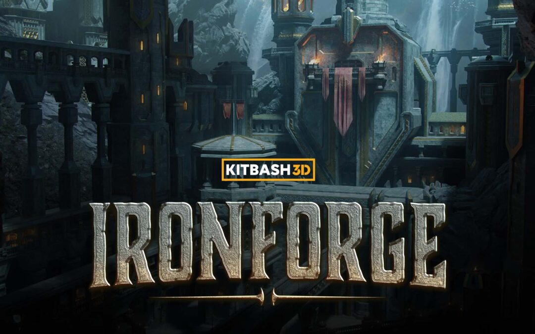 Create a 3D fantasy world of ancient craftsmanship and dwarven ingenuity with Iron Forge, KitBash3D’s new Kit
