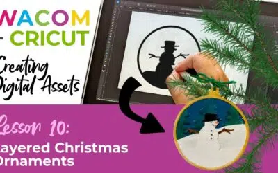 Cómo hacer un adorno navideño en capas, con Wacom One, Affinity Designer y Cricut