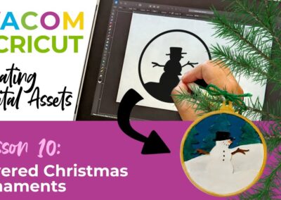How to make a layered Christmas ornament, using Wacom One, Affinity Designer, and Cricut