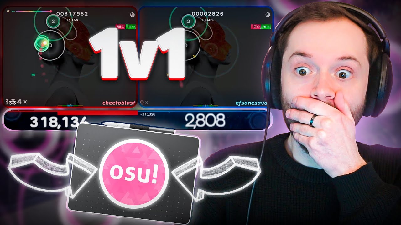 Video Thumbnail: IF YOU WIN THE 1V1 YOU WIN A NEW TABLET (osu!)