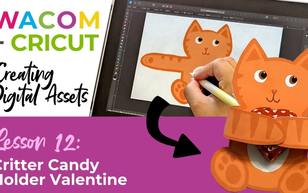 How to make Valentine’s Day Critter Candy Holders using Wacom One, Affinity Designer, and Cricut