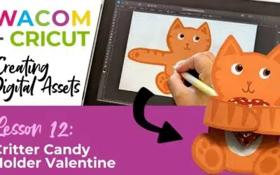 Cómo hacer portacaramelos para San Valentín con Wacom One, Affinity Designer y Cricut