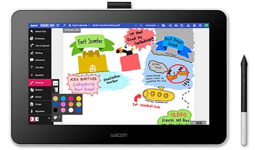 Laboratório de aprendizado da Wacom Imagem Kami Wacom One