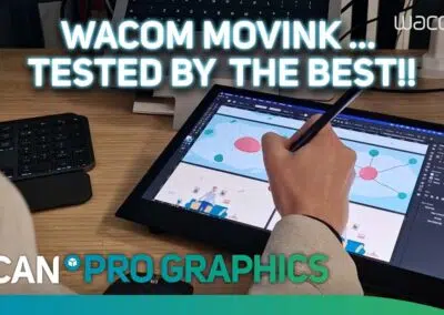 O futuro da arte digital: Explore Wacom Movink com trilhas e camadas e gráficos Scan Pro 