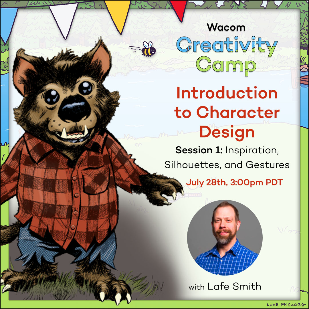 Want to learn character design? Join us for Creativity Camp, a free online workshop series! 2 CreativityCamp_2025_Webinar_Ad_LafeSmith_1_1080x1080