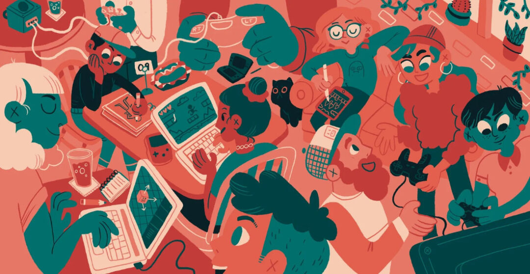Marlowe Cafe Video Games Illustration