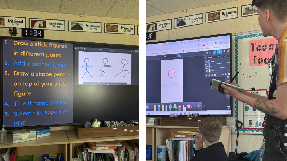 “Best Day Ever!”: How Wacom Tablets Brought Digital Art to Life in an Elementary Classroom 3 Ridgefield Teacher and board