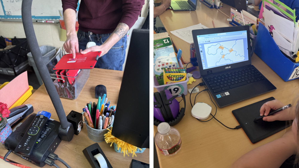 “Best Day Ever!”: How Wacom Tablets Brought Digital Art to Life in an Elementary Classroom 2 Ridgefield Teacher and student with Wacom