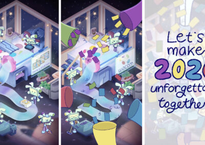 How three artists from SISLER Create made Wacom’s 2026 new year’s animated eCard