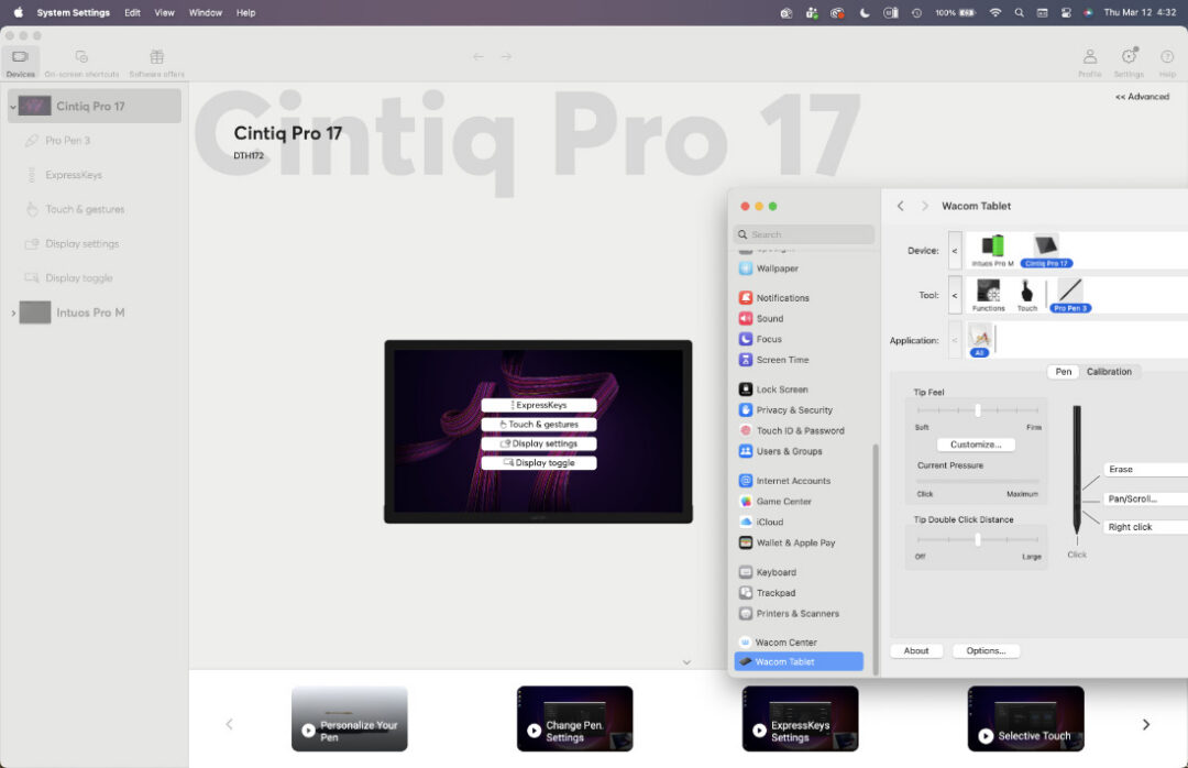 Driver Wacom Center screenshot
