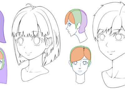 How to draw anime hair: a step-by-step tutorial