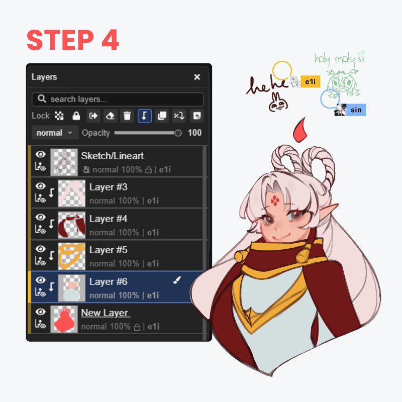 Eli Magma Base Colors Tutorial Step 4