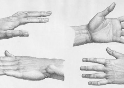 How to draw stylized hands