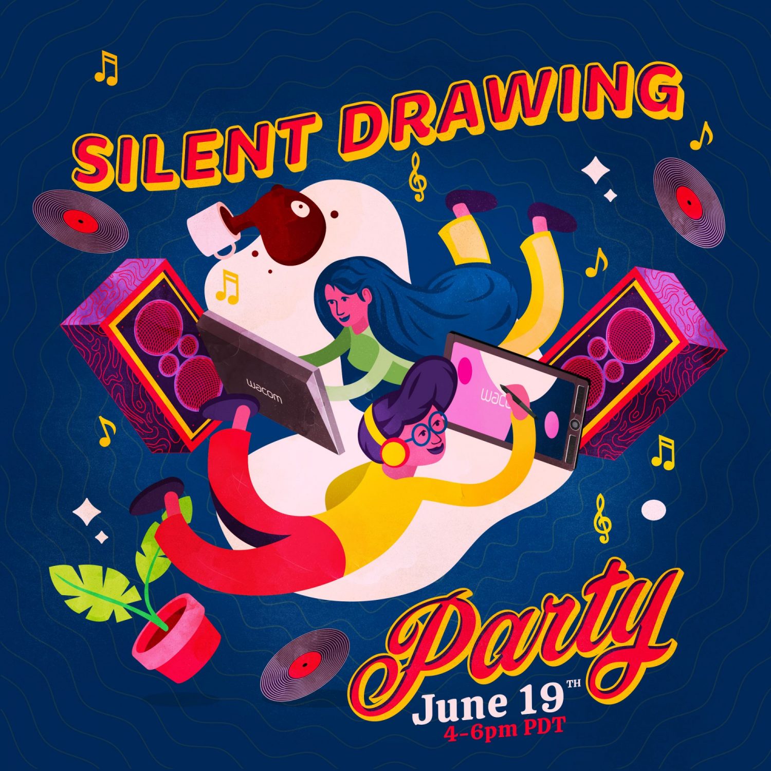 Silent Drawing Party – Featuring DJ Mechlo