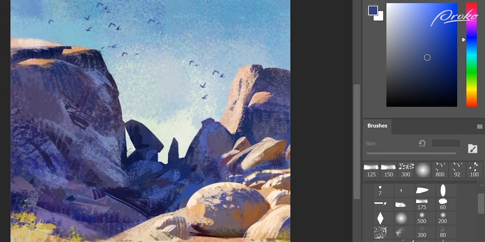 Tayler Olivas Shows You How to Paint a Killer Landscape with Custom Brushes and the Wacom One
