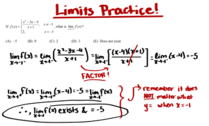 Limits Practice extended