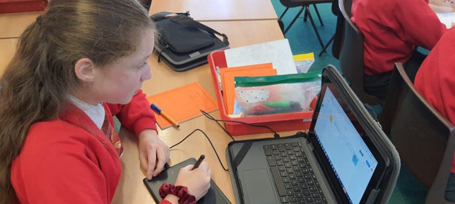 Enhancing digital lessons on Chromebooks with One by Wacom pen tablets
