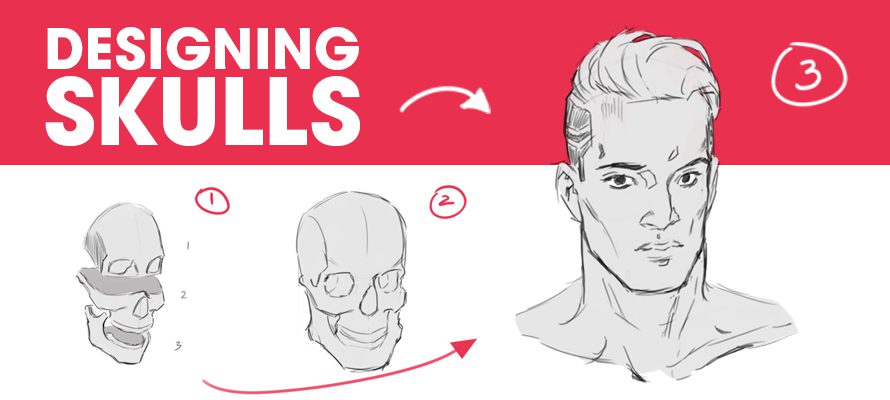 How to draw the skull for amazing character designs