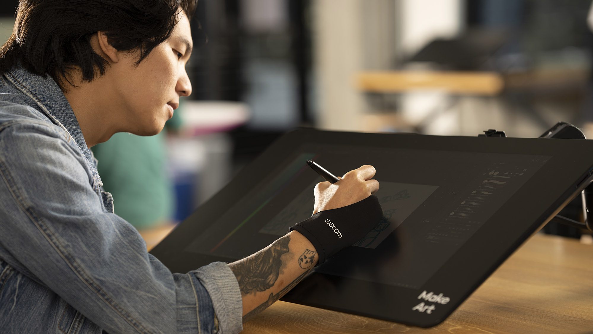creative using wacom display tablet for storyboarding