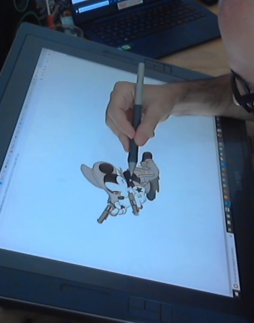 Lorenzo Ceccotti using his Wacom 21UX Cintiq
