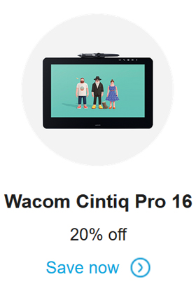 Wacom Cintiq Pro 16 Cyber Weekend Deal