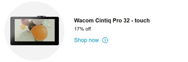Wacom Cintiq Pro 32 touch 17 Cyber Weekend