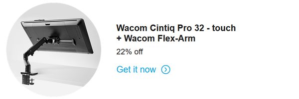 Wacom Cintiq Pro 32 touch Flex Arm 22 Cyber Weekend