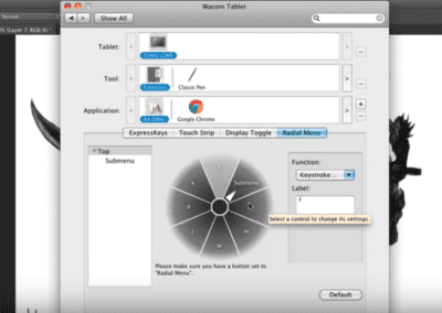 How to set up Adobe Photoshop hot keys on your Wacom tablet
